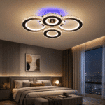 Lustra LED RGB cu Telecomanda Anita, 136W, Negru - imagine 4