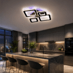 Lustra Led Krystal cu Telecomanda, 162W, Negru 61x47cm