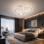 Lustra Led Minerva cu Telecomanda 134W, Alb, 3 Tipuri de Lumina + RGB - Lumina Colorata, 47x36cm - imagine 3