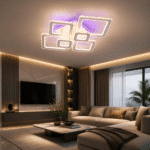 Lustra Led Shanif cu Telecomanda, 288W, Alb, RGB - imagine 9