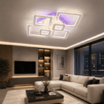 Lustra Led Shanif cu Telecomanda, 288W, Alb, RGB