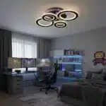 Lustra LED RGB cu Telecomanda Anita, 136W, Negru - imagine 2