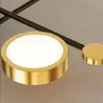 Lustra Led cu Telecomanda Sorrel 168W, Auriu Negru 118x118cm - imagine 5