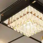 Lustra Led cu Telecomanda Sorrel 168W, Auriu Negru 118x118cm - imagine 3