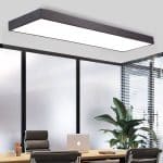 Panou LED Suspendat si Aplicat, Lumina Rece, 6000K, 72W, Negru 117x28 cm - imagine 6