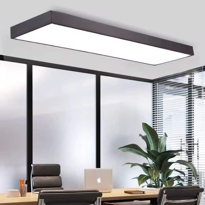 Panou LED Suspendat si Aplicat, Lumina Rece, 6000K, 72W, Negru 117x28 cm - imagine 6