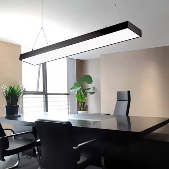Panou LED Suspendat si Aplicat, Lumina Rece, 6000K, 72W, Negru 117x28 cm - imagine 7