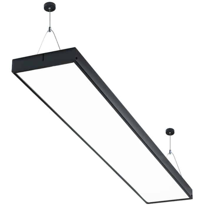 Panou LED Suspendat si Aplicat, Lumina Rece, 6000K, 72W, Negru 117x28 cm - imagine 10