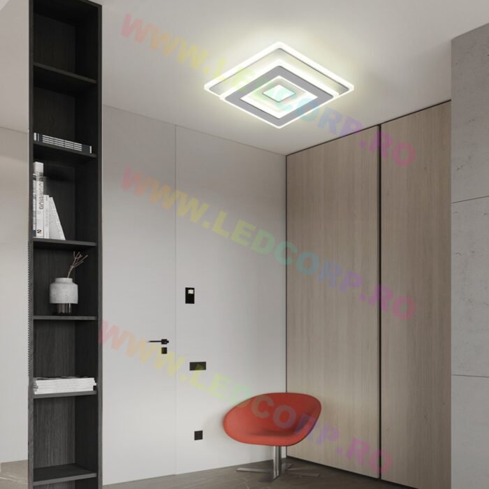 Aplica LED Alisa, 3 Tipuri de Lumina, 50W, Alb