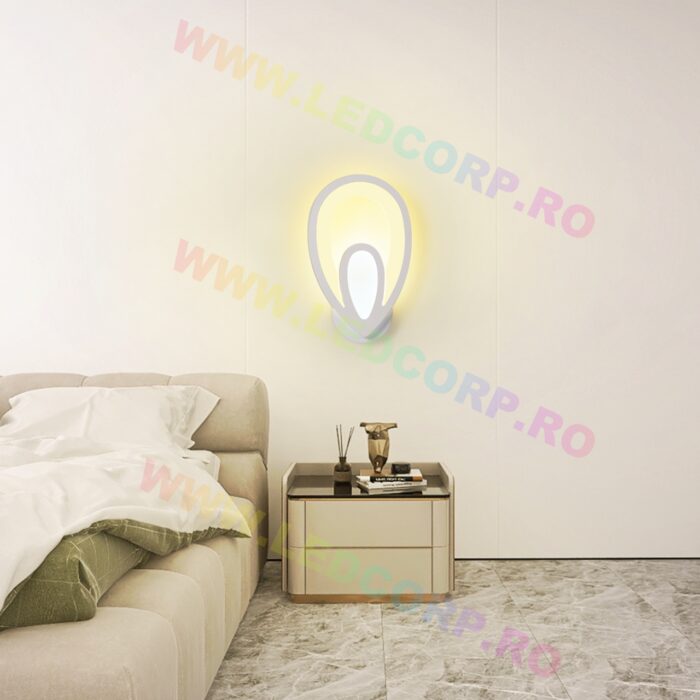 Aplica LED Alyx, 3 Tipuri de Lumina, 34W, Alb