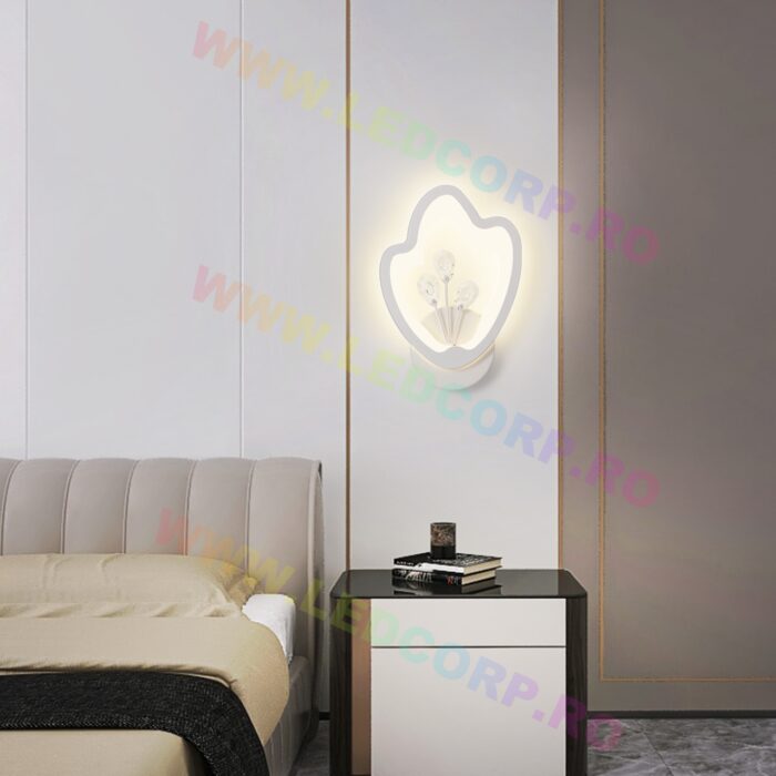Aplica LED Harper, 3 Tipuri de Lumina, 28W, Alb