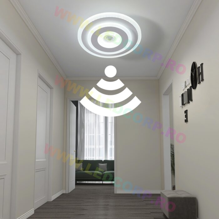 Aplica LED Heann, 3 Tipuri de Lumina, Senzor de Miscare, 24W, Alb