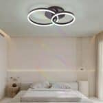Lustra LED Junifer cu Telecomanda, 3 Tipuri de Lumina, Intensitate Reglabila, 154W, Maro
