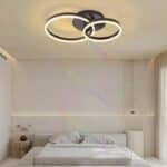 Lustra LED Junifer cu Telecomanda, 3 Tipuri de Lumina, Intensitate Reglabila, 154W, Maro - imagine 3