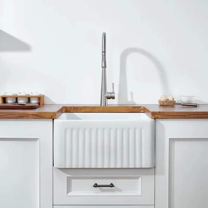 Baterie Bucătărie din Inox, Pipă extensibilă cu Comandă Dublă, Racord inclus, Crom - imagine 3