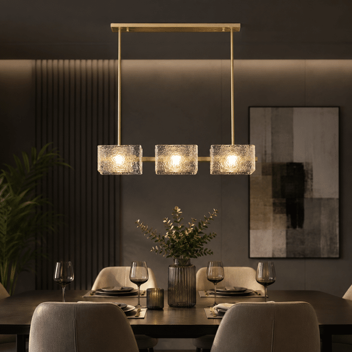 Candelabru Elegance, Înălțime Ajustabilă, 6 becuri E14, Auriu/Gold, Sticlă/Metal - imagine 6