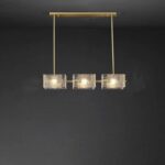 Candelabru Elegance, Înălțime Ajustabilă, 6 becuri E14, Auriu/Gold, Sticlă/Metal - imagine 5