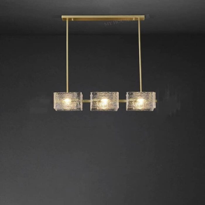 Candelabru Elegance, Înălțime Ajustabilă, 6 becuri E14, Auriu/Gold, Sticlă/Metal - imagine 5