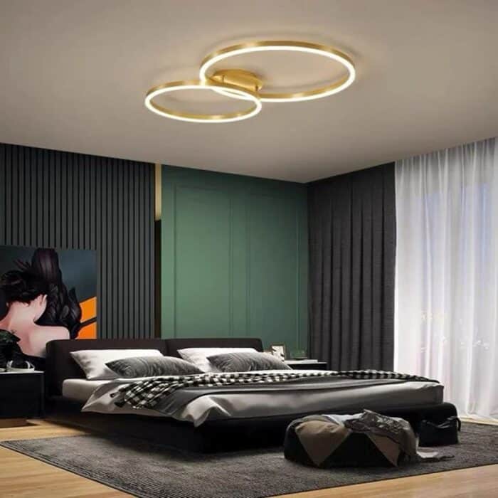 Lustra LED Cu Telecomanda Lux Gold, 40W Auriu - imagine 2
