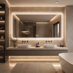 Oglinda Baie LED Smart 150x80 cm, Senzor Miscare, Dezaburire, Ceas si Temperatura, 3 Tipuri de Lumina, Dimabila - imagine 2