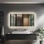 Oglinda Baie LED Smart 150x80 cm, Senzor Miscare, Dezaburire, Ceas si Temperatura, 3 Tipuri de Lumina, Dimabila - imagine 3
