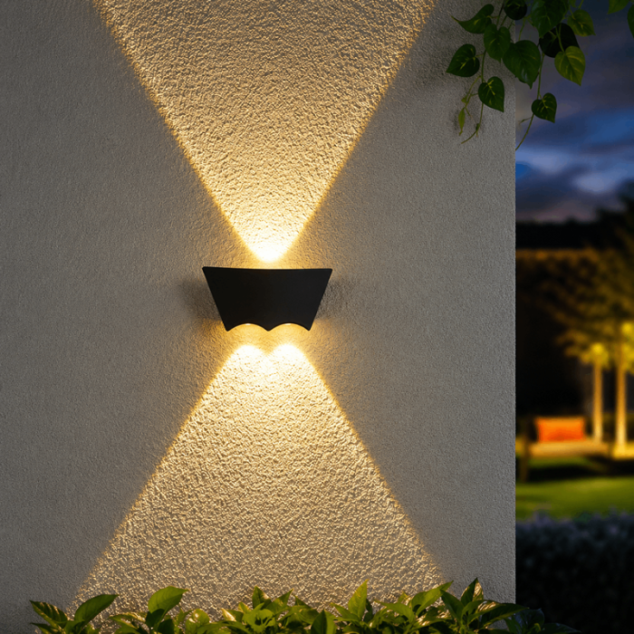 Aplica cu LED de Exterior, Protectie IP65, 3W, Lumina calda, Negru