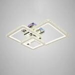 Lustra LED Cristal RGB cu Telecomanda 106W Dimabila, Argintiu - imagine 4