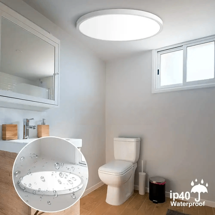 Plafoniera LED pentru Baie IP40 Rama Alba Fi300, 24W, 3000-6500K