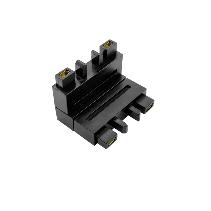 Conector Colt Tavan Si Perete, Sina Magnetica Aplicata Slim, Negru