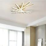 Lustra LED Vader, cu Telecomanda, 3 Tipuri de Lumina, Intensitate Reglabila, 125W, Auriu