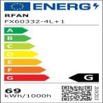 Lustra LED, Model FX60332-4L+1, cu Telecomanda, 3 Tipuri de Lumina, Intensitate Reglabila, 69W, Maro - imagine 3