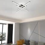 Lustra LED, Model FX60332-4L+1, cu Telecomanda, 3 Tipuri de Lumina, Intensitate Reglabila, 69W, Maro - imagine 2