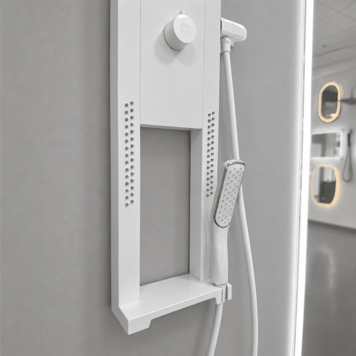Panel de Dus Lux, Efect de Ploaie, 4 Functii Apa, Alb - imagine 3