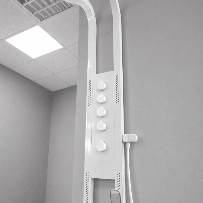 Panel de Dus Lux, Efect de Ploaie, 4 Functii Apa, Alb - imagine 2