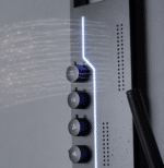 Panel de Dus Shark cu Efect de Ploaie si Jeturi cu Masaj, Design Unic, LED Incorporat, Negru - imagine 4
