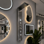 Panel de Dus cu Efect de Ploaie si Jeturi cu Masaj, LED Incorporat, Crom Periat - imagine 6