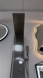 Panel de Dus cu Efect de Ploaie si Jeturi cu Masaj, LED Incorporat, Crom Periat - imagine 5