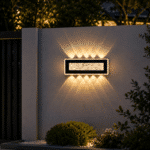 Aplica Exterior 12W, Material Aluminiu, IP65, Lumina Calda, Negru