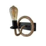 Aplică de Perete Rustic cu Frânghie Decorativă, Soclu E27 - imagine 3