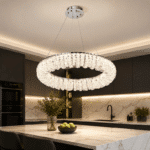 Candelabru LED Living, Model 78011-600, Textura Cristal, Metal, 90W, Argintiu