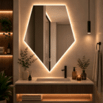 Oglindă LED Diamant Premium 80×90 cm, Touch, 3 Tipuri Lumină - Calda, Rece, Naturala, Dimabile - imagine 7