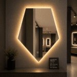Oglindă LED Diamant Premium 80×90 cm, Touch, 3 Tipuri Lumină - Calda, Rece, Naturala, Dimabile - imagine 5