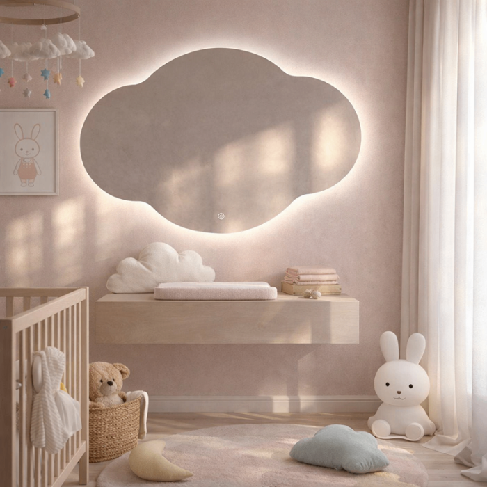 Oglindă LED Norisor Premium 110×80 cm, Touch, 3 Tipuri Lumină - Calda, Rece, Naturala