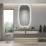 Oglindă LED Ovala Premium 60×90 cm, 3 Tipuri de Lumină - Calda, Rece, Neutra - imagine 4