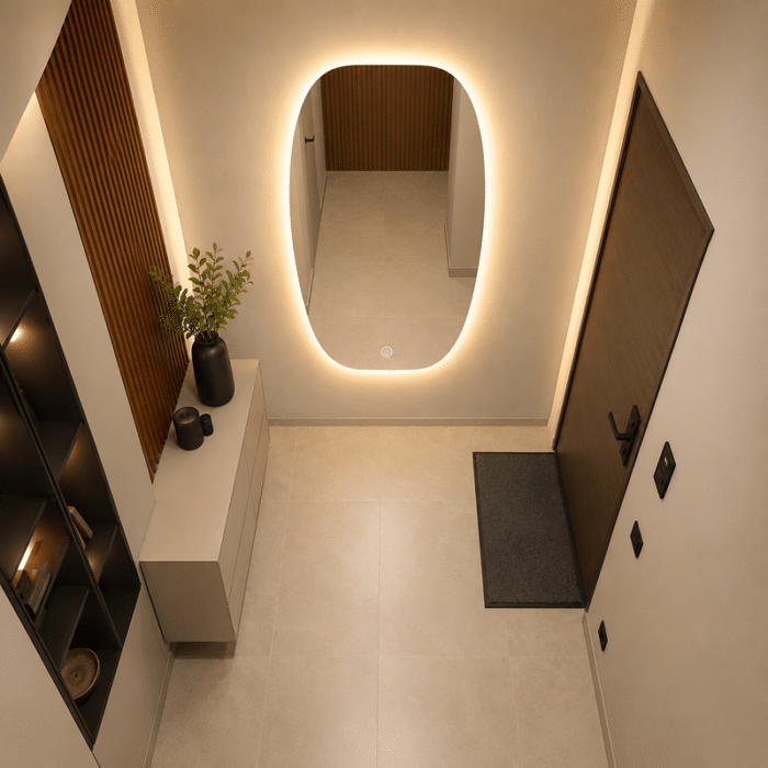 Oglindă LED Ovala Premium 60×90 cm, 3 Tipuri de Lumină - Calda, Rece, Neutra - imagine 3