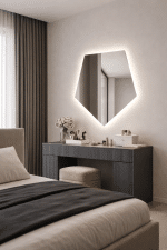Oglindă LED Diamant Premium 80×90 cm, Touch, 3 Tipuri Lumină - Calda, Rece, Naturala, Dimabile - imagine 6