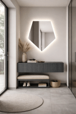 Oglindă LED Diamant Premium 80×90 cm, Touch, 3 Tipuri Lumină - Calda, Rece, Naturala, Dimabile - imagine 8