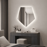 Oglindă LED Diamant Premium 80×90 cm, Touch, 3 Tipuri Lumină - Calda, Rece, Naturala, Dimabile - imagine 4