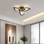 Lustră LED 3 Petale Negru 42W cu Telecomandă, Dimabilă, 3 Tipuri de Lumină - imagine 5