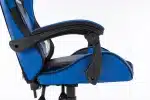 Scaun Gaming Tron Thrones Blue-Black, Recliner, Spătar Reglabil 150°, Negru, Albastru - imagine 3
